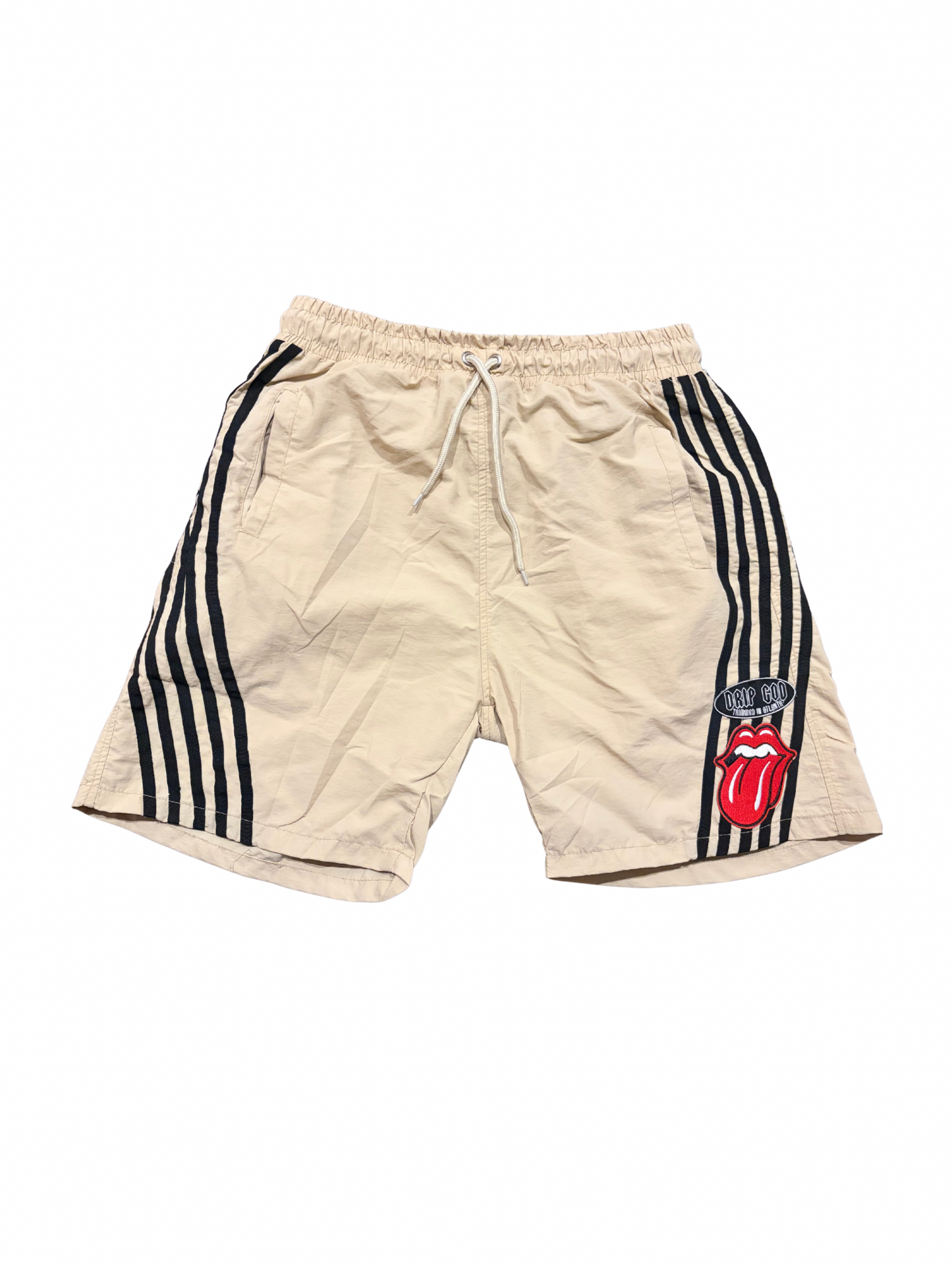 Rolling Stone/Drip God Cream Shorts